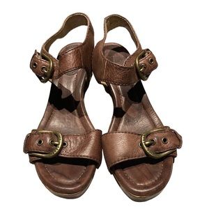 FRYE - Women’s Savannah Double Buckle 2 Piece Leather Sandals